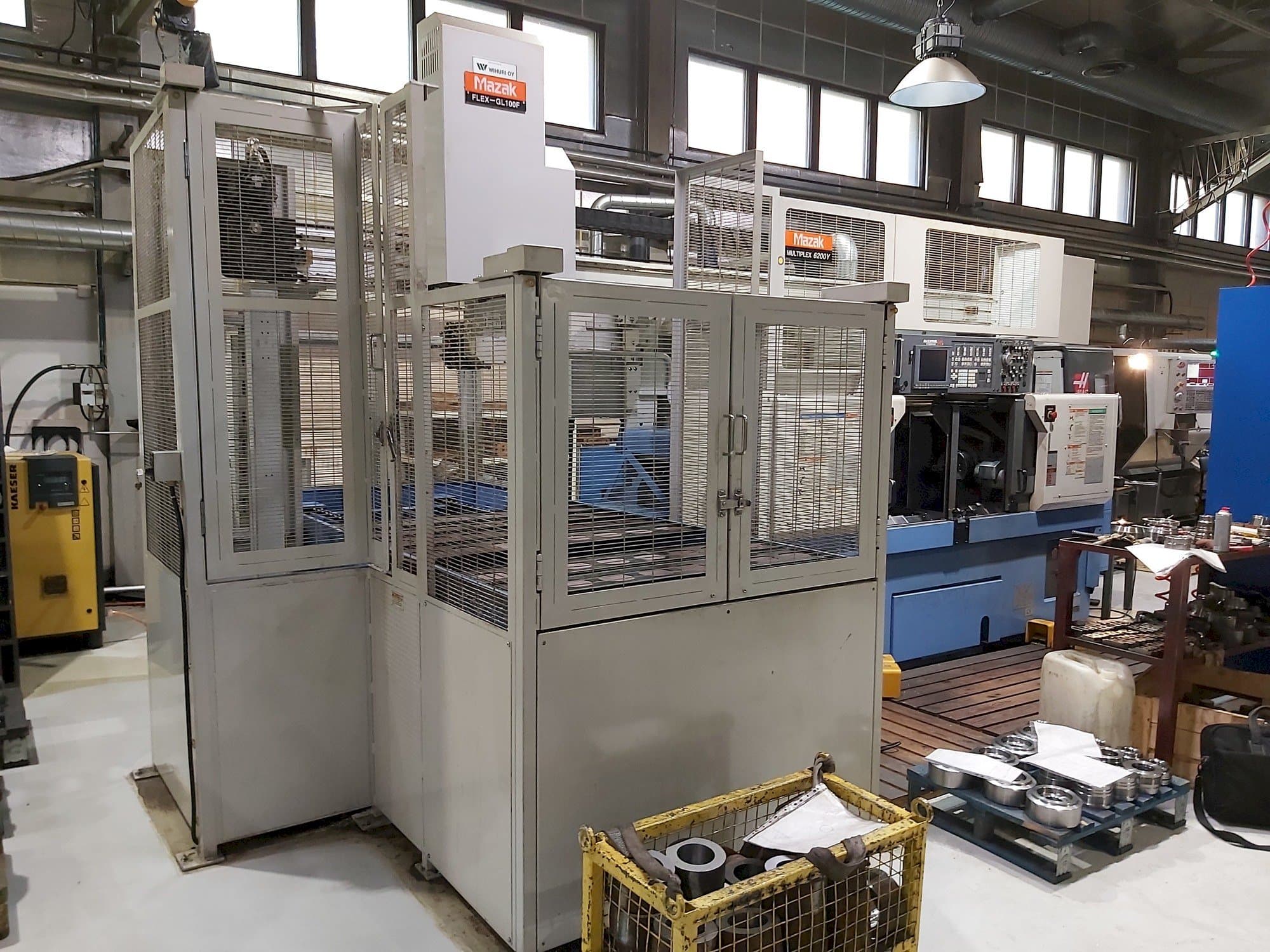 Mazak Multiplex 6200Y + Gantry robot-maskinen framifrån