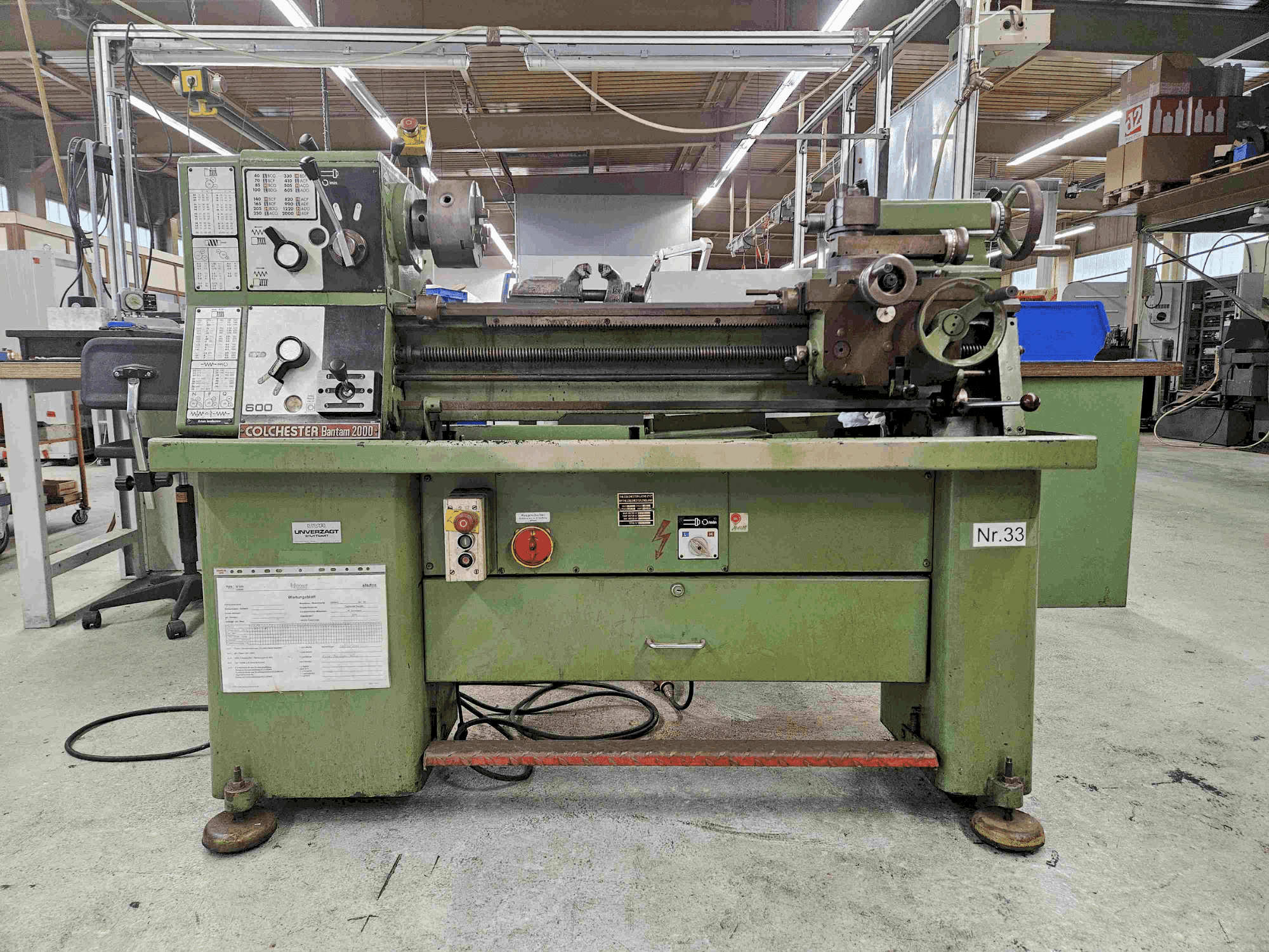 Colchester Bantam 2000-maskinen framifrån
