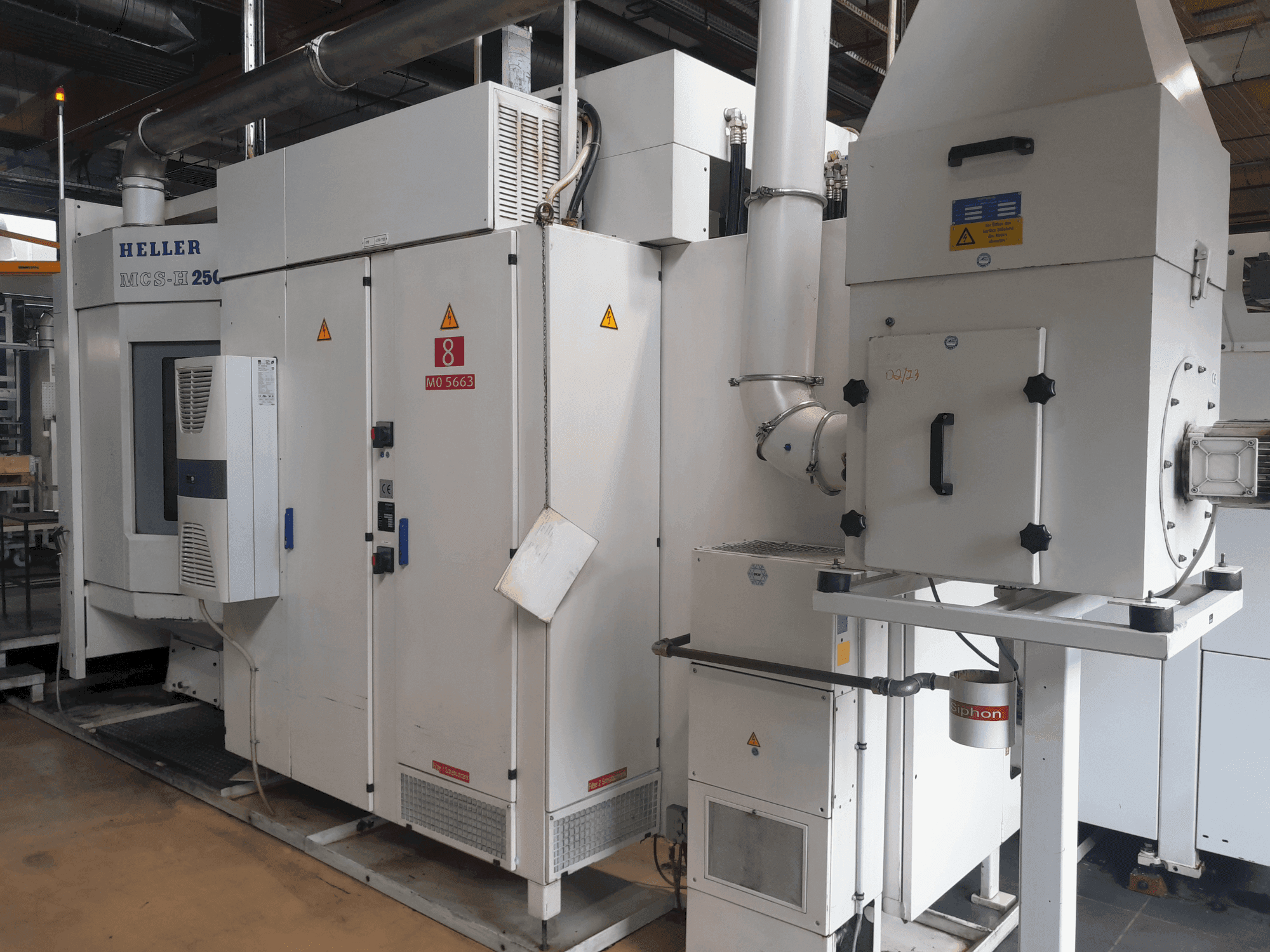 HELLER MCS-H 250-maskinen framifrån