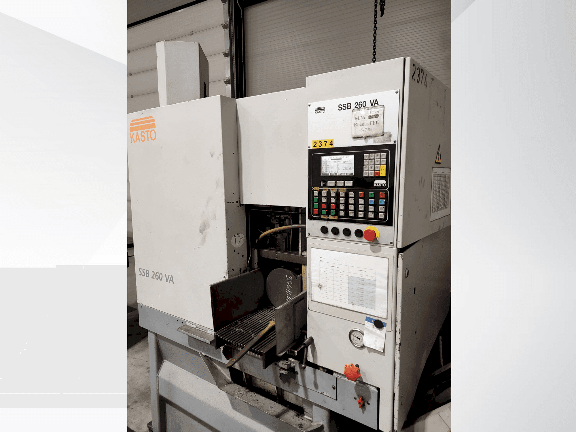 KASTO SSB 260 VA-maskinen framifrån