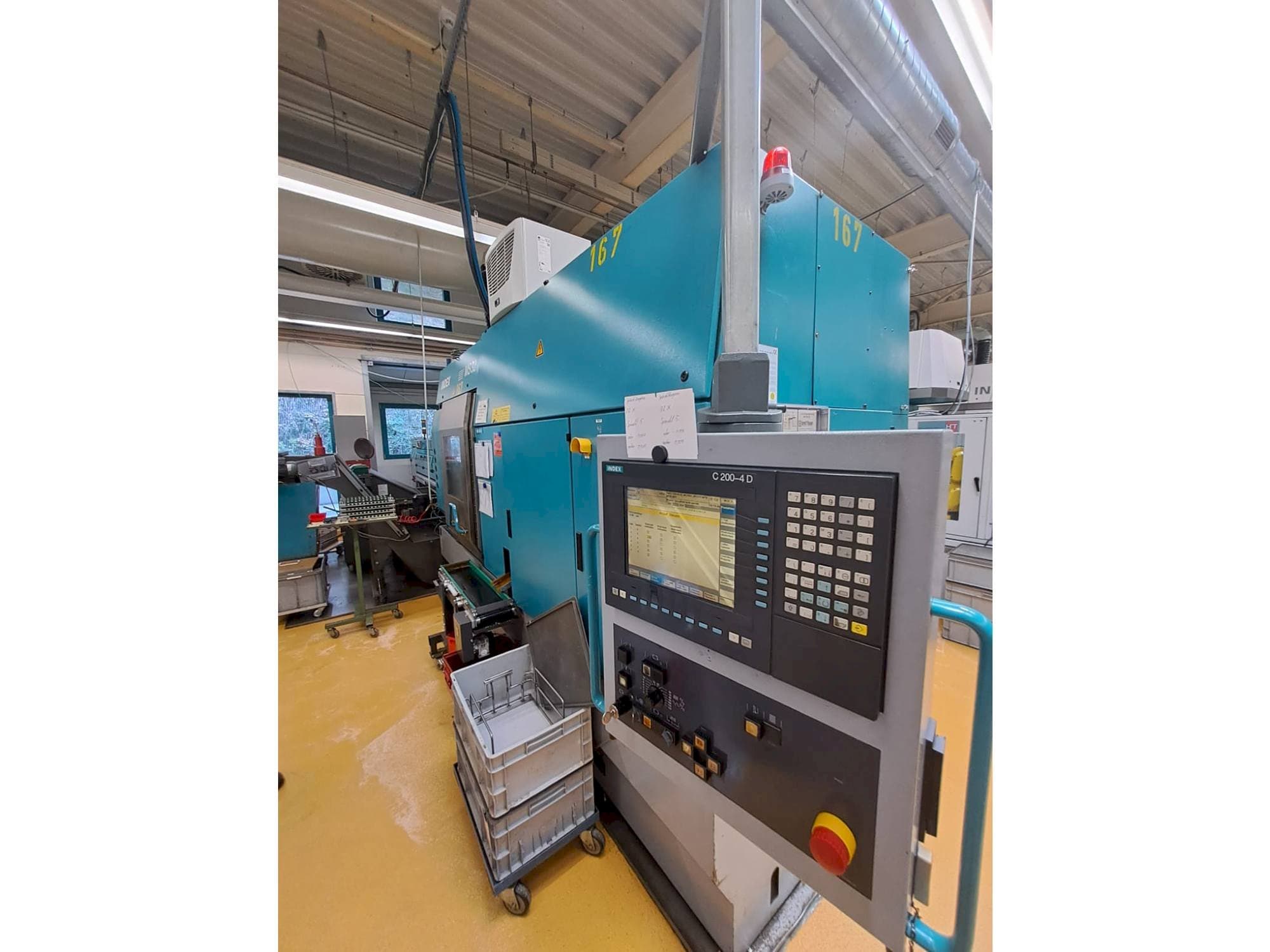 Index MS32G-maskinen sedd från höger sida