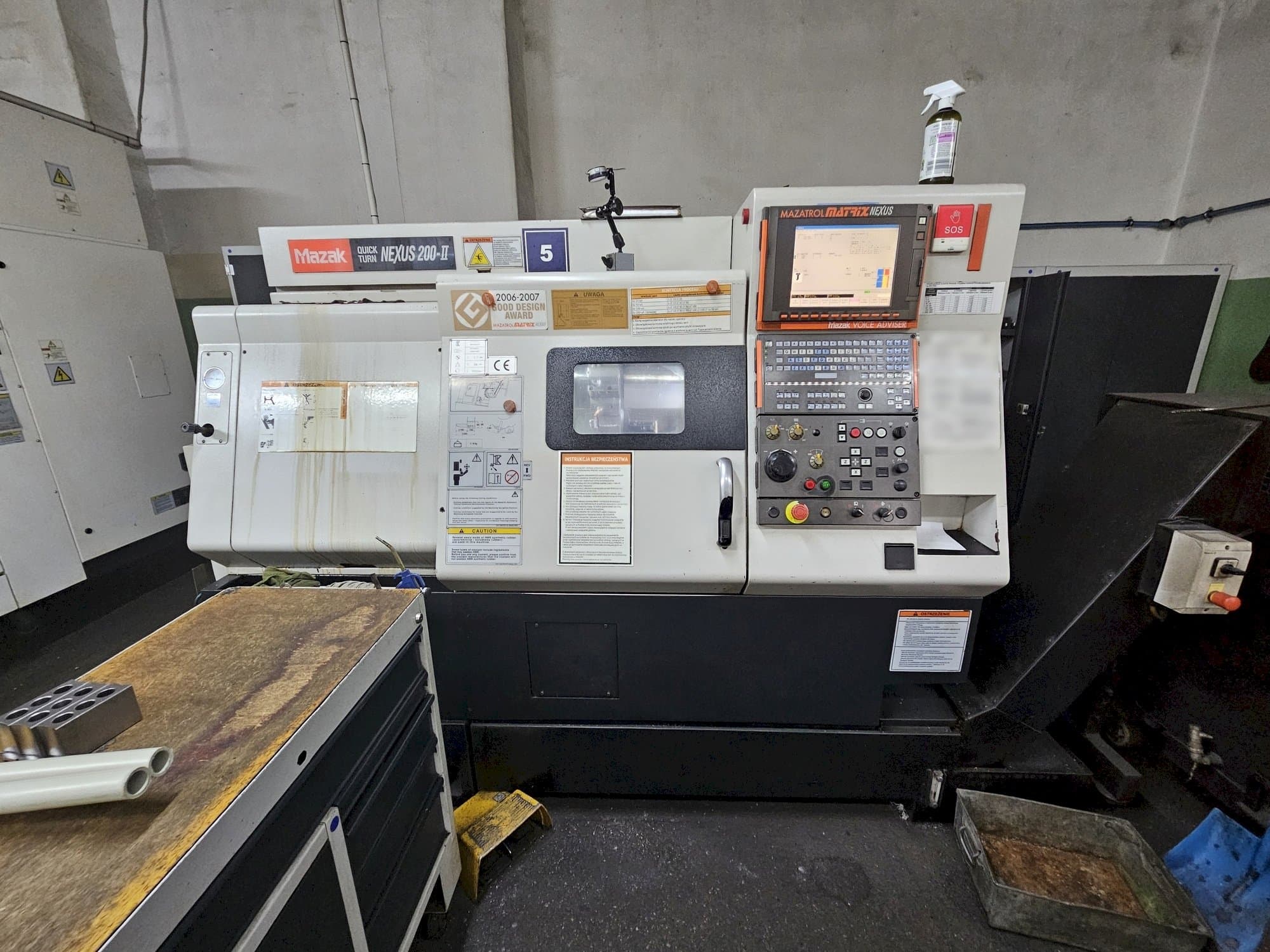 Mazak QUICKTURN NEXUS 200-II-maskinen framifrån