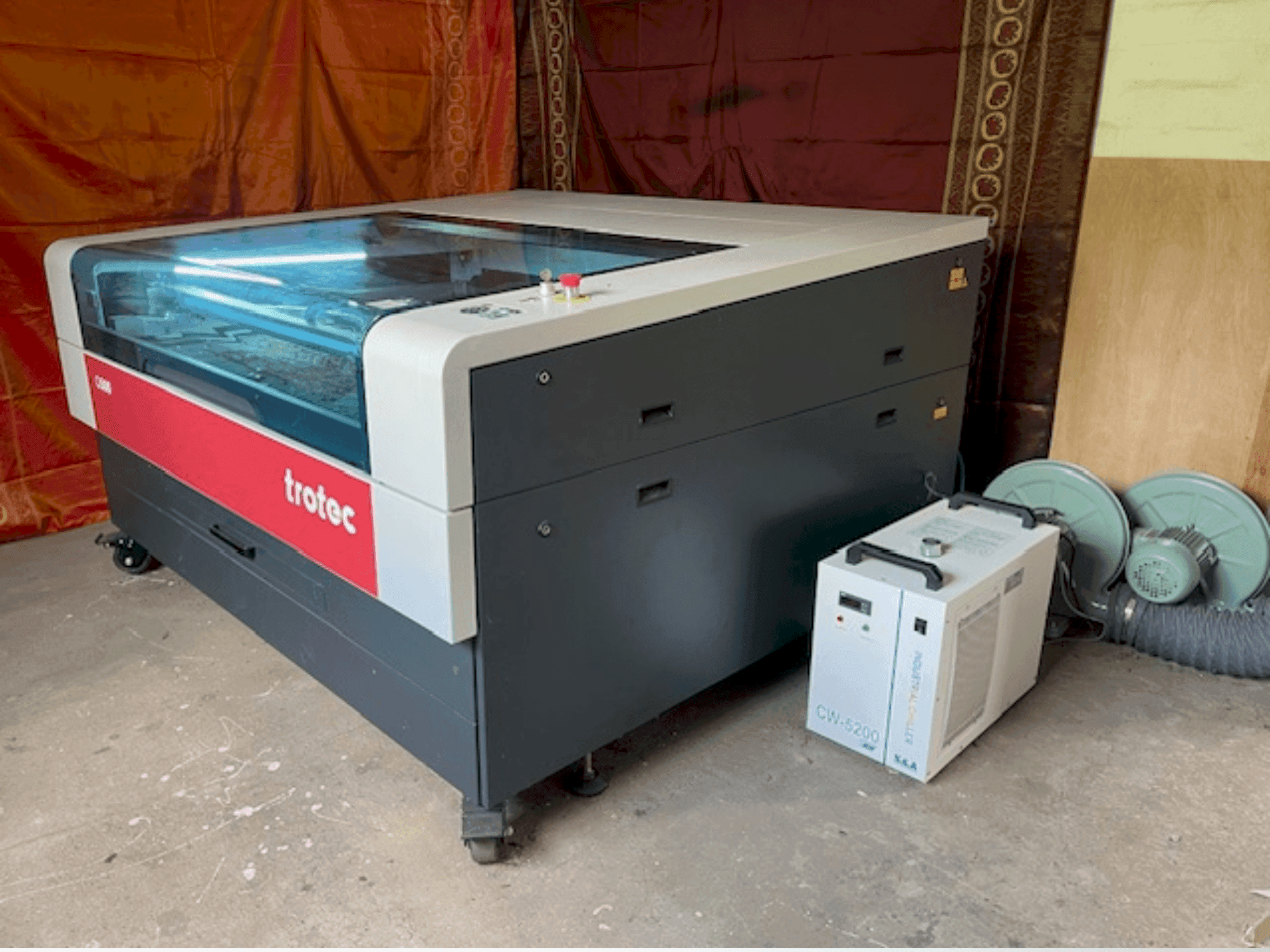 Trotec Q500-maskinen framifrån