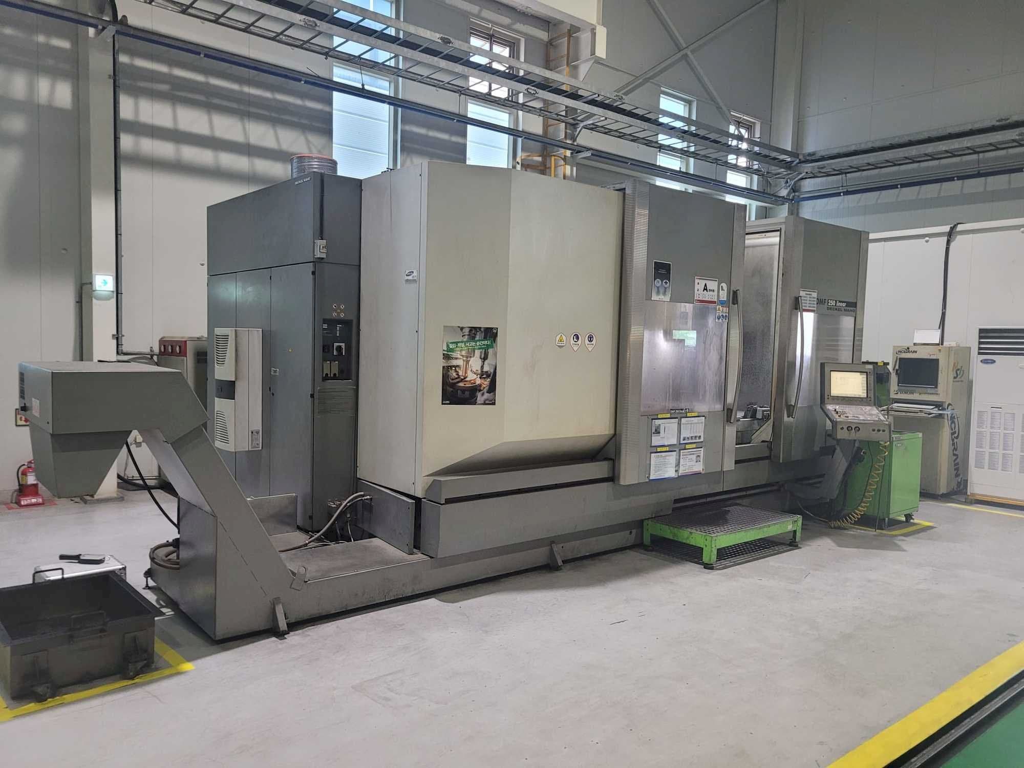 DECKEL MAHO DMF 250 linear-maskinen sedd från vänster sida