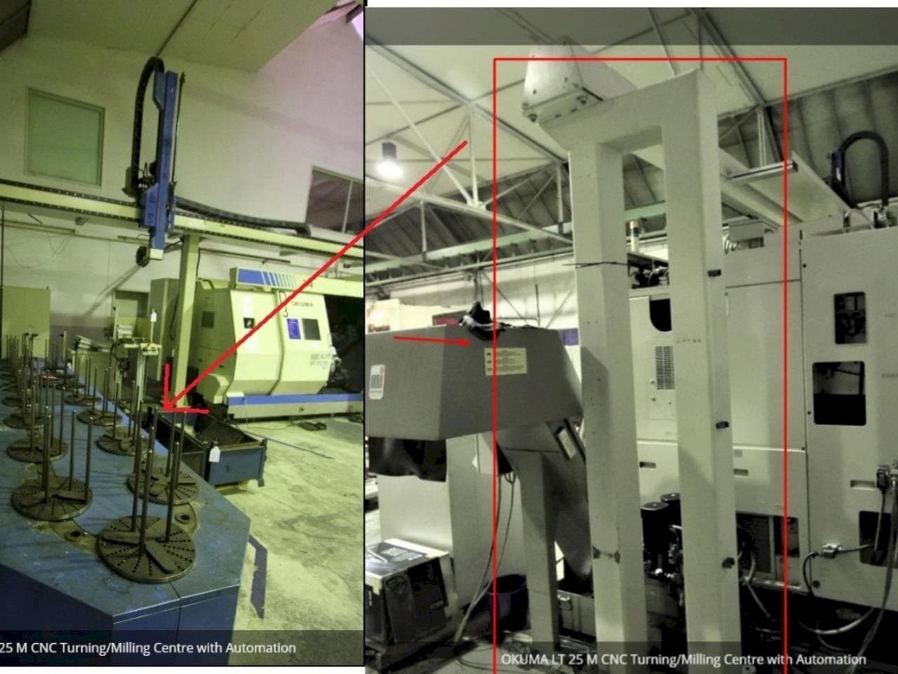 Okuma LT 25 M-maskinen framifrån