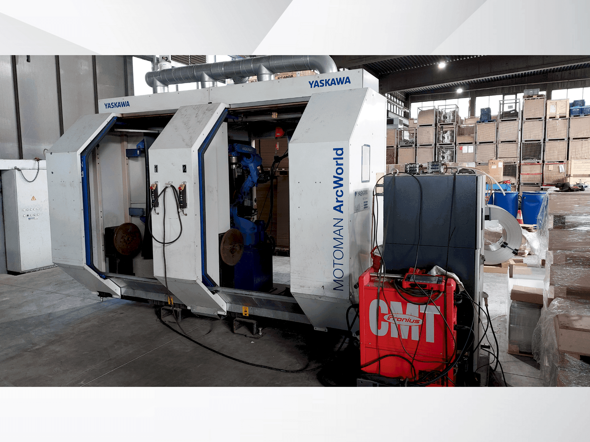 Yaskawa Motoman ArcWorld-maskinen framifrån