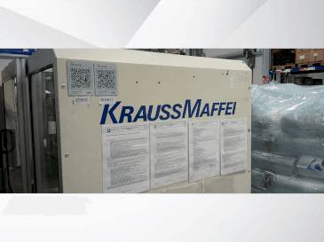 Krauss Maffei 340 c2/80-maskinen framifrån