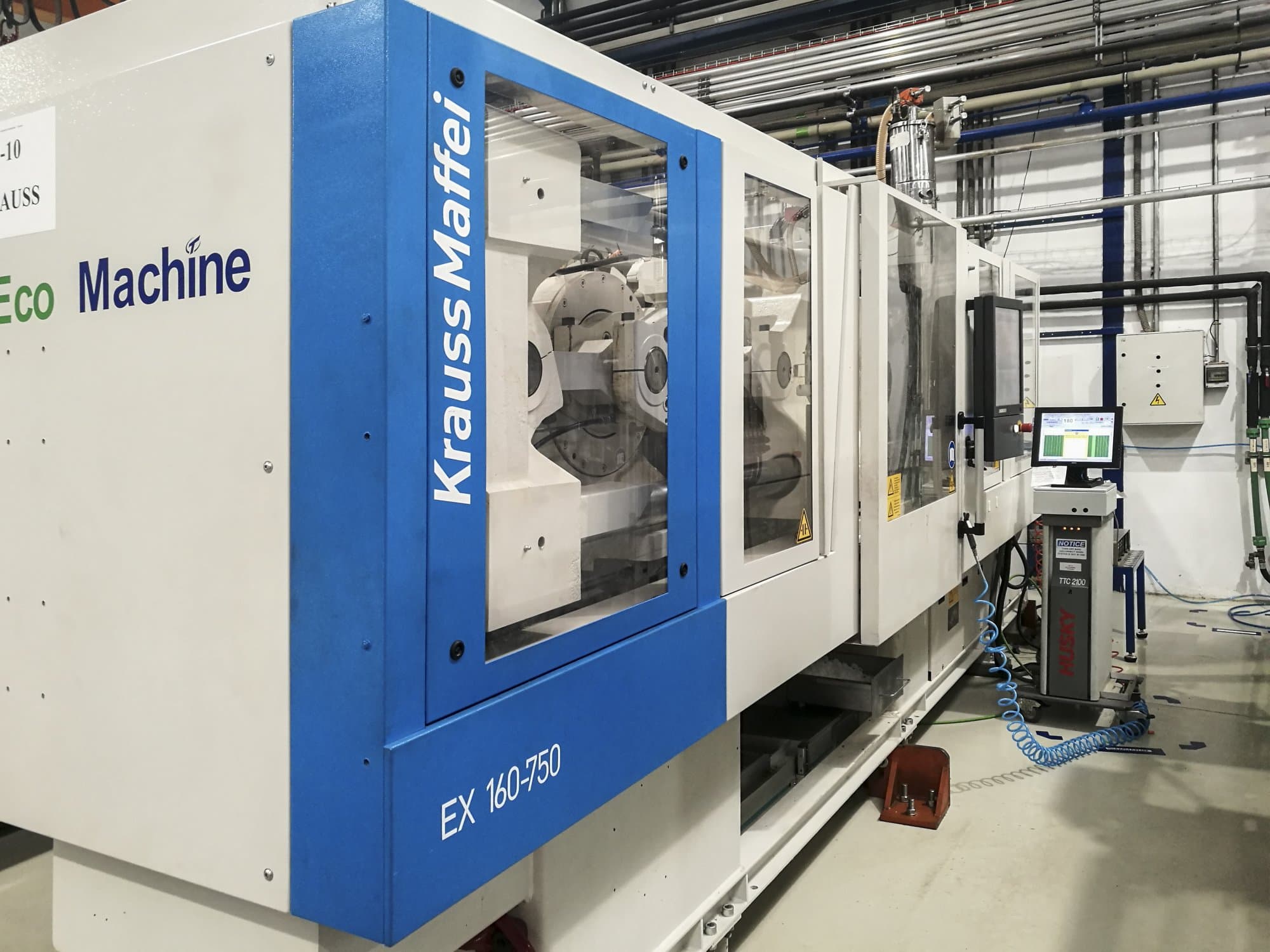 Krauss Maffei-maskinen sedd från vänster160-750 EX