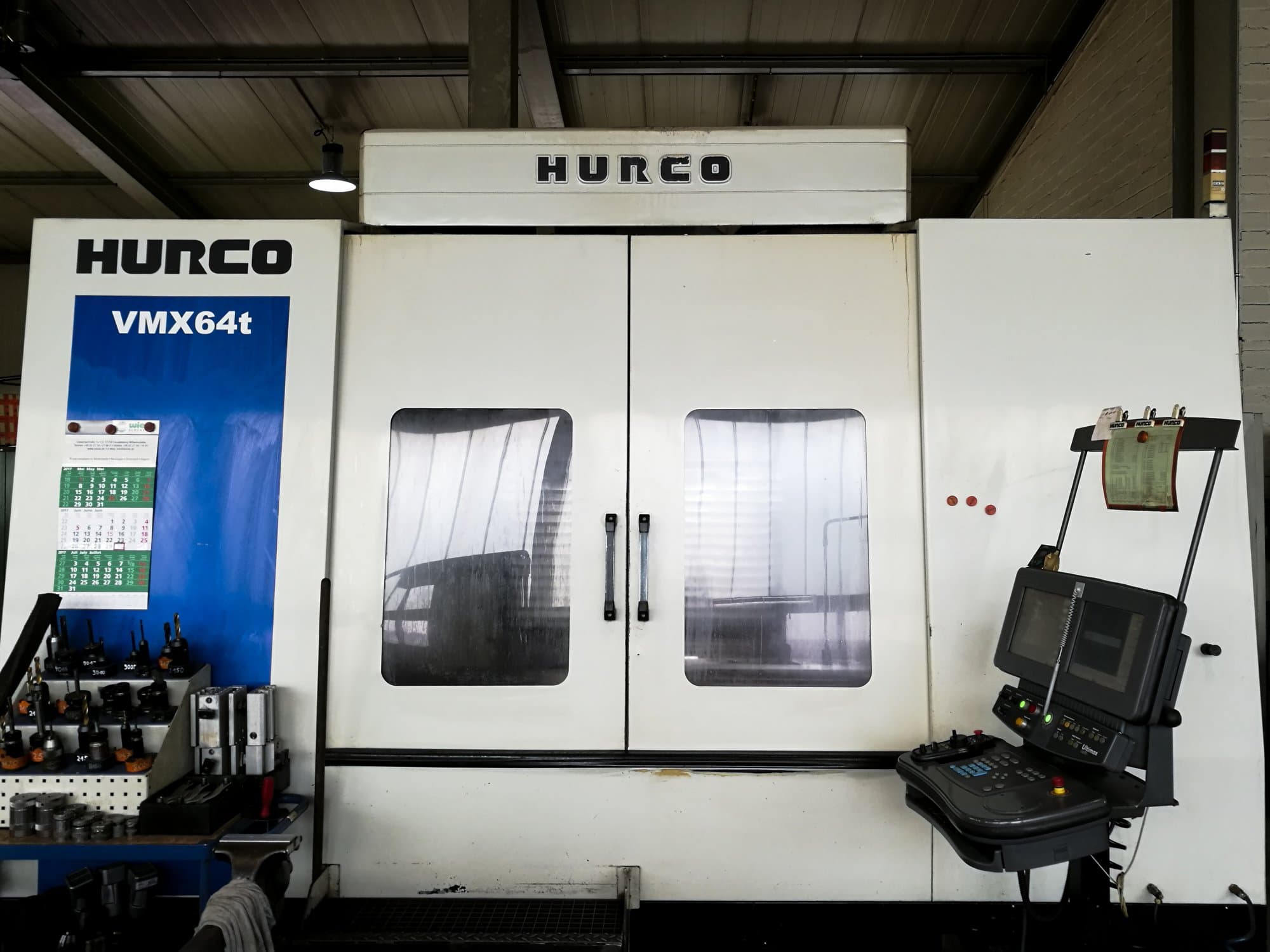 Hurco-maskinens arbetsytaVMX64/40T