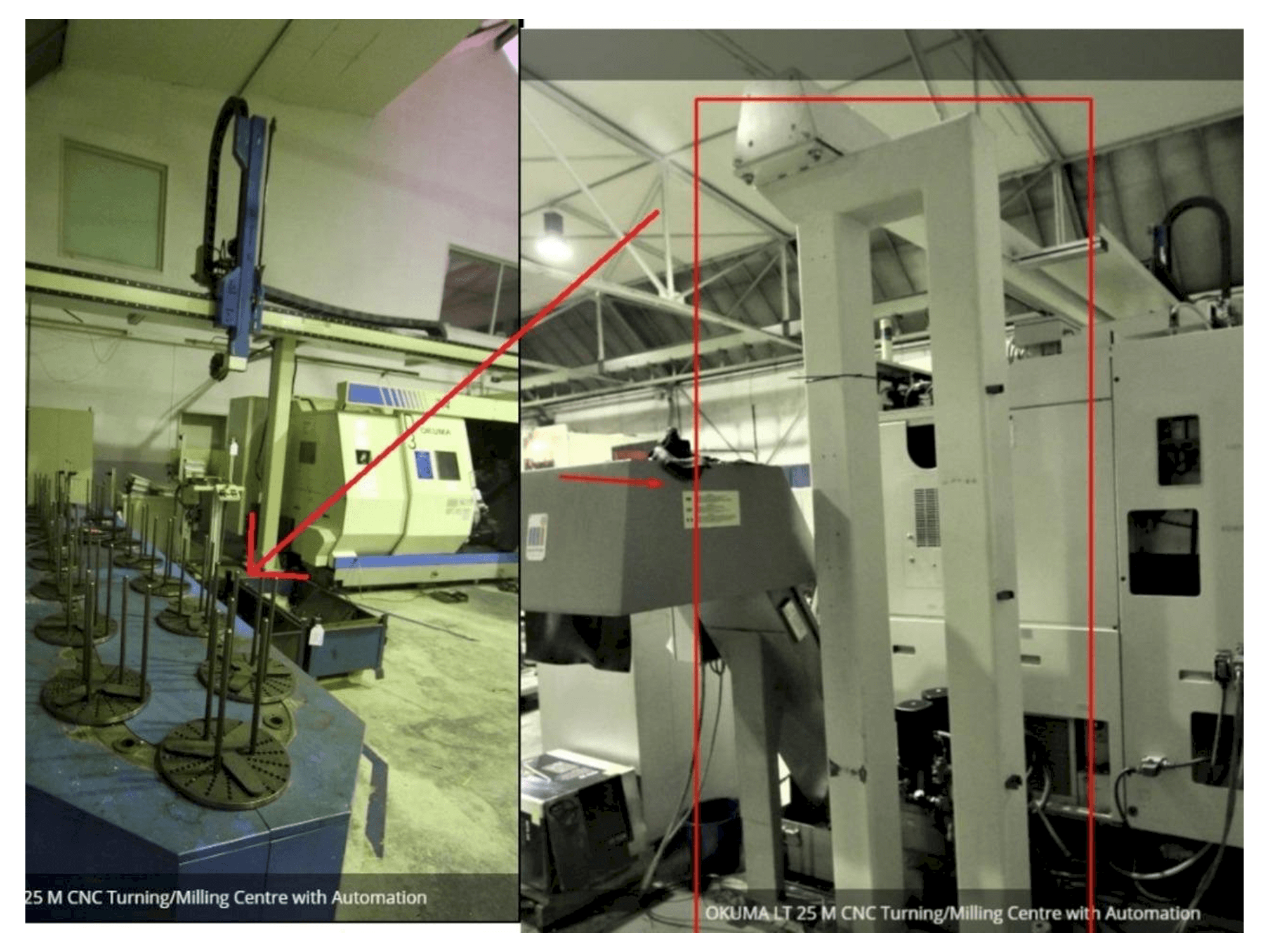 Okuma LT 25 M-maskinen framifrån