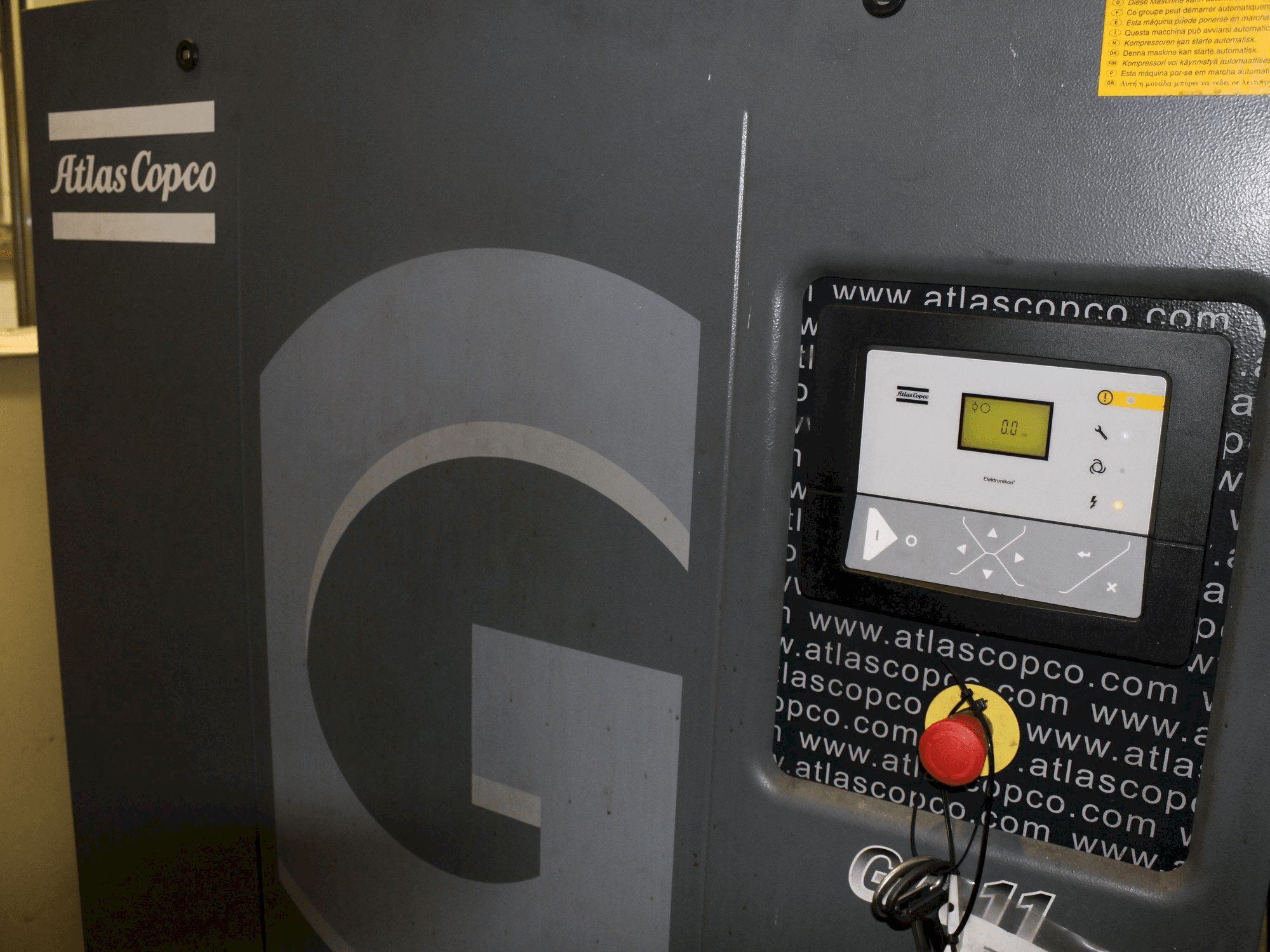 Atlas Copco GA11-maskinen framifrån