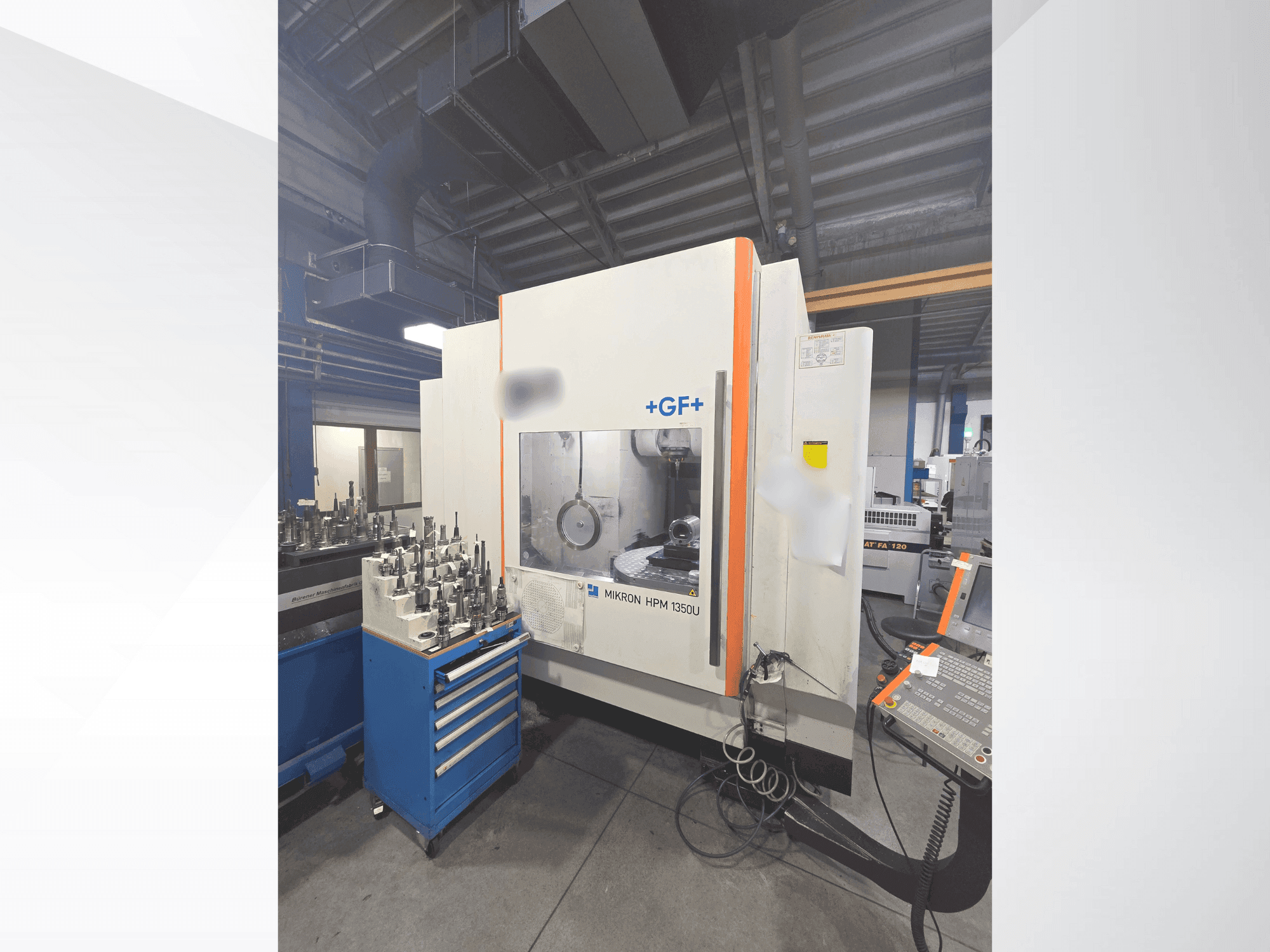 +GF+ MIKRON HPM 1350U-maskinen framifrån