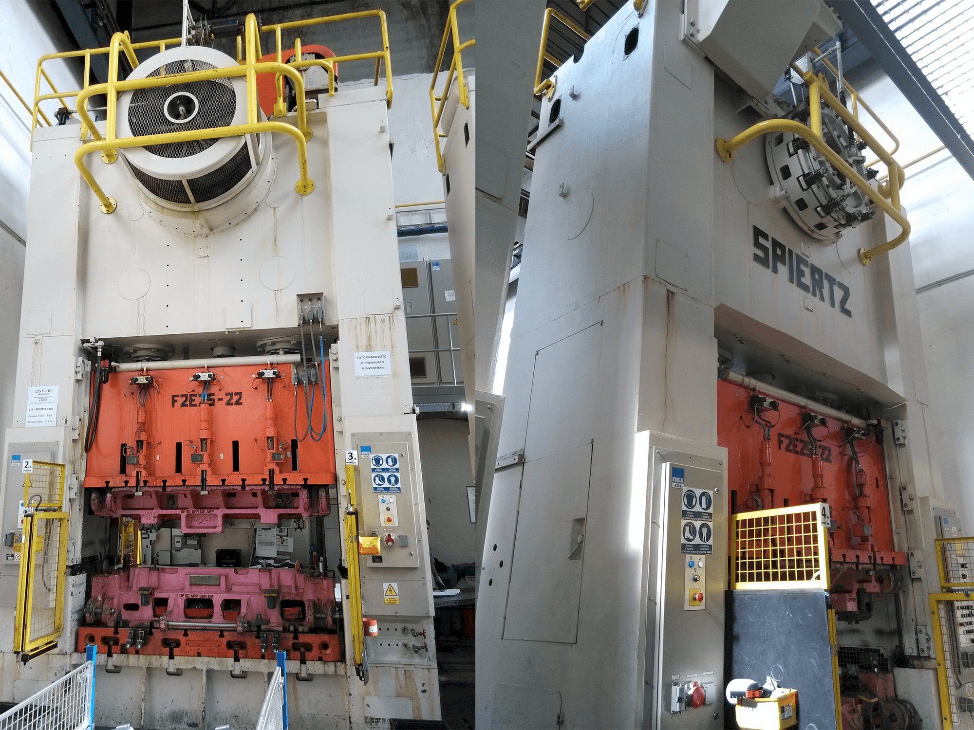 Spiertz F2E 25x2.2-maskinen framifrån